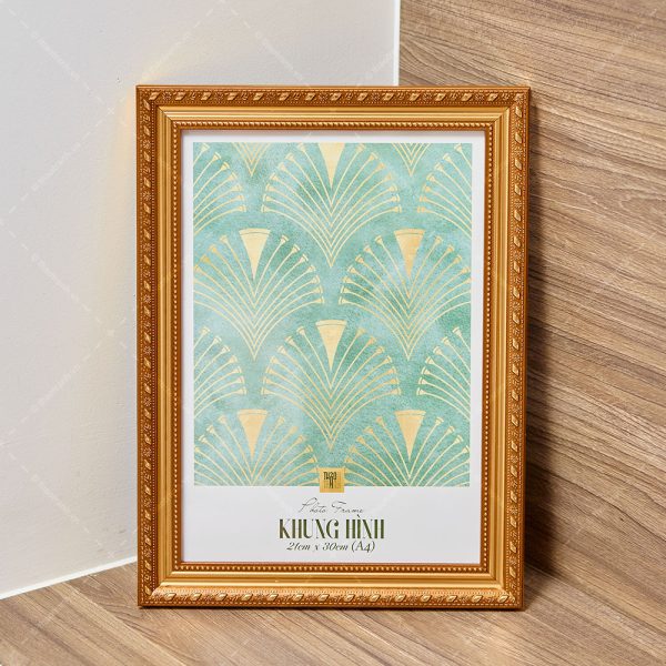 Khung Bằng Khen A4, A3 Viền Vàng Cổ Điển – KBKVCD