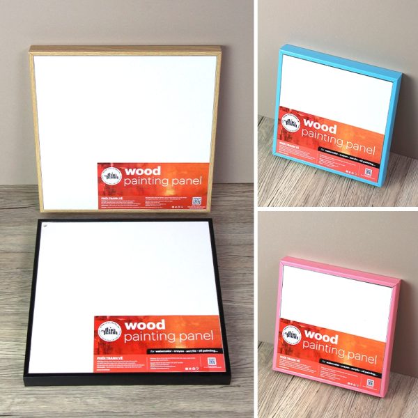 Tấm Canvas Panel (30x30cm) Bằng Ván Gỗ – Đóng Sẵn Khung Thảo Tranh – Canvas Vẽ Tranh, Toan Vẽ Tranh