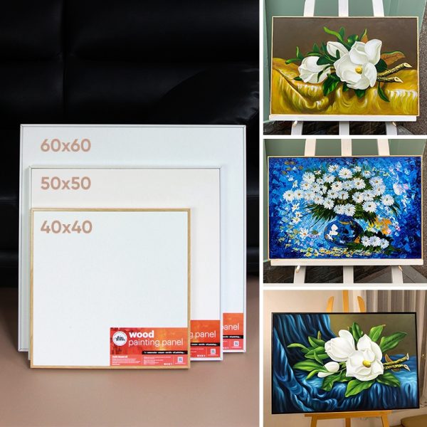 (Size Lớn) Tấm Canvas Panel Bằng Ván Gỗ 40×60 – Đóng Sẵn Khung Thảo Tranh – Canvas Vẽ Tranh, Toan Vẽ Tranh