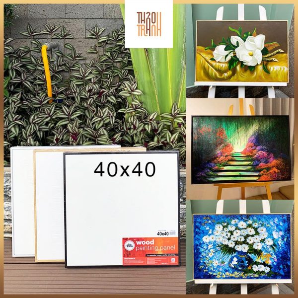 (Size Lớn) Tấm Canvas Panel Bằng Ván Gỗ 40×40 – Đóng Sẵn Khung Thảo Tranh – Canvas Vẽ Tranh, Toan Vẽ Tranh